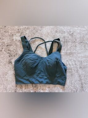 Ribbed Dark Teal Sports Bralette